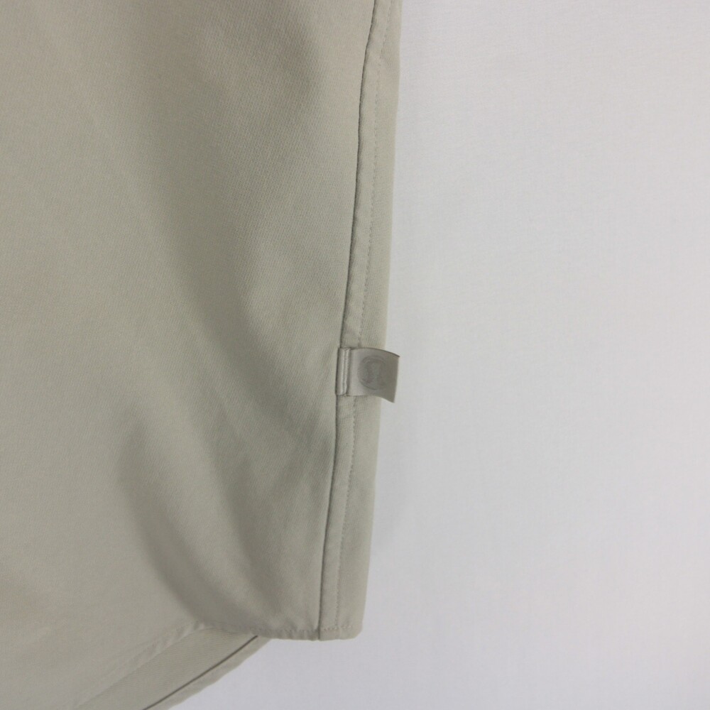 Lululemon Commission Button Up Shirt Mens M Beige Down Stretch Long Sleeve - Picture 7 of 7